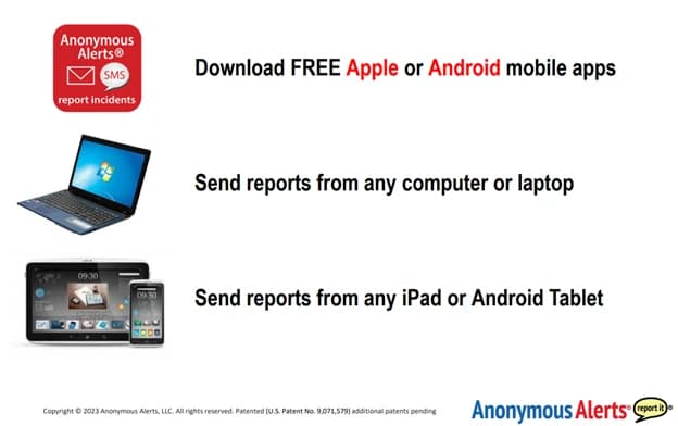 Download free Apple or Android mobile apps. Send reports from any computer or laptop. Send reports from any iPad or Android tablet.